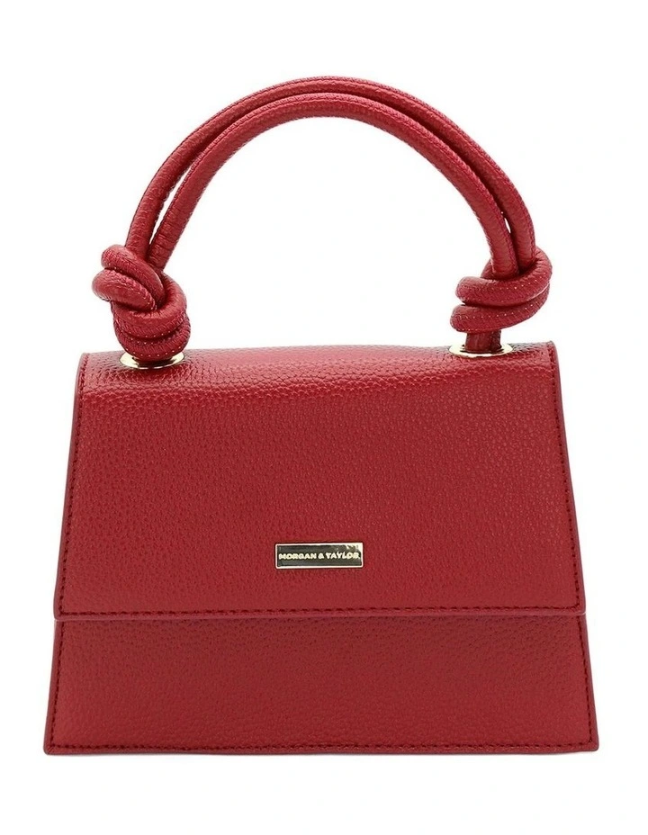 Naomi Top Handle Bag in Burgundy Red image 4