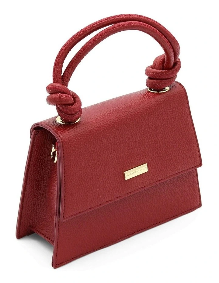 Naomi Top Handle Bag in Burgundy Red image 5
