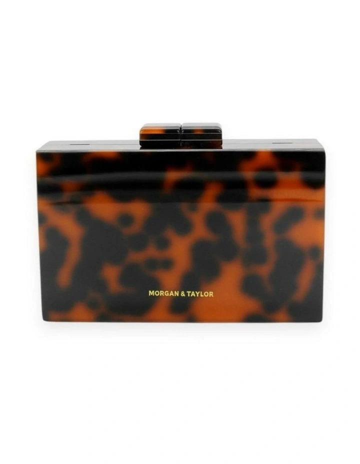Arya Acrylic Clutch in Brown image 2