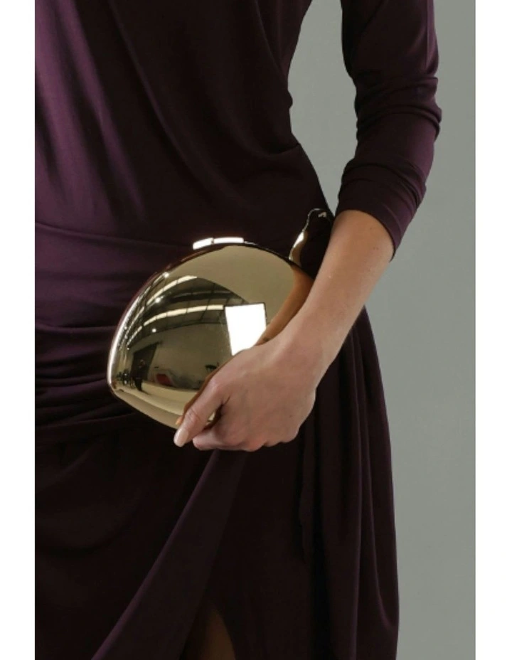 Emelie Acrylic Clutch in Gold image 4