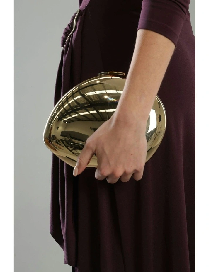 Emelie Acrylic Clutch in Gold image 7