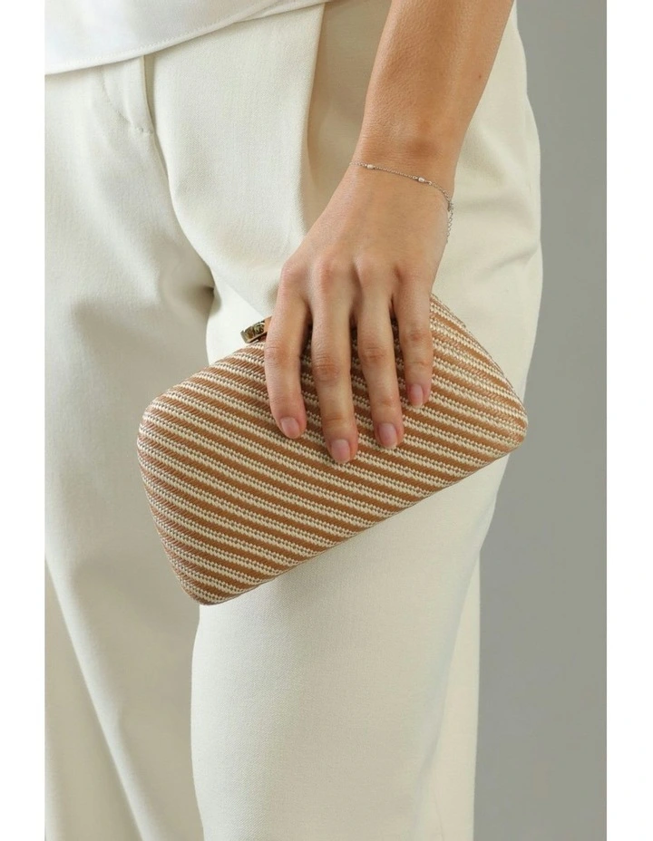 Brooke Clutch in Beige image 4