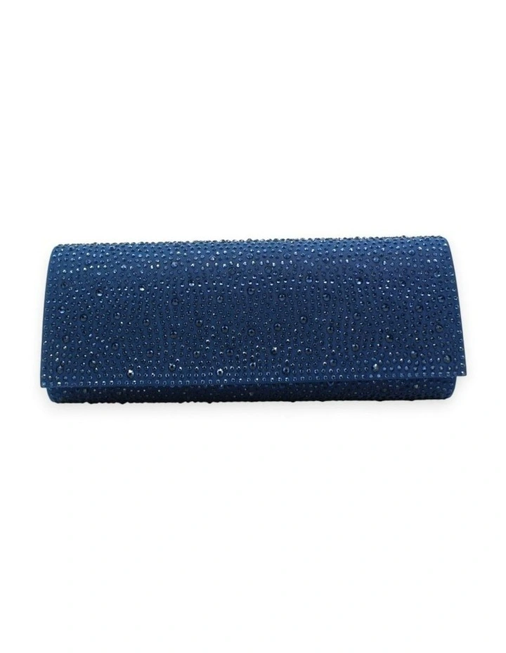 Noelle Diamante Clutch in Navy Blue image 1