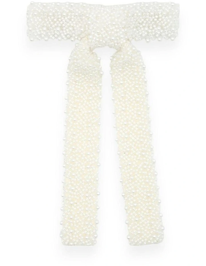 Vanessa Hair Bow in White image 1