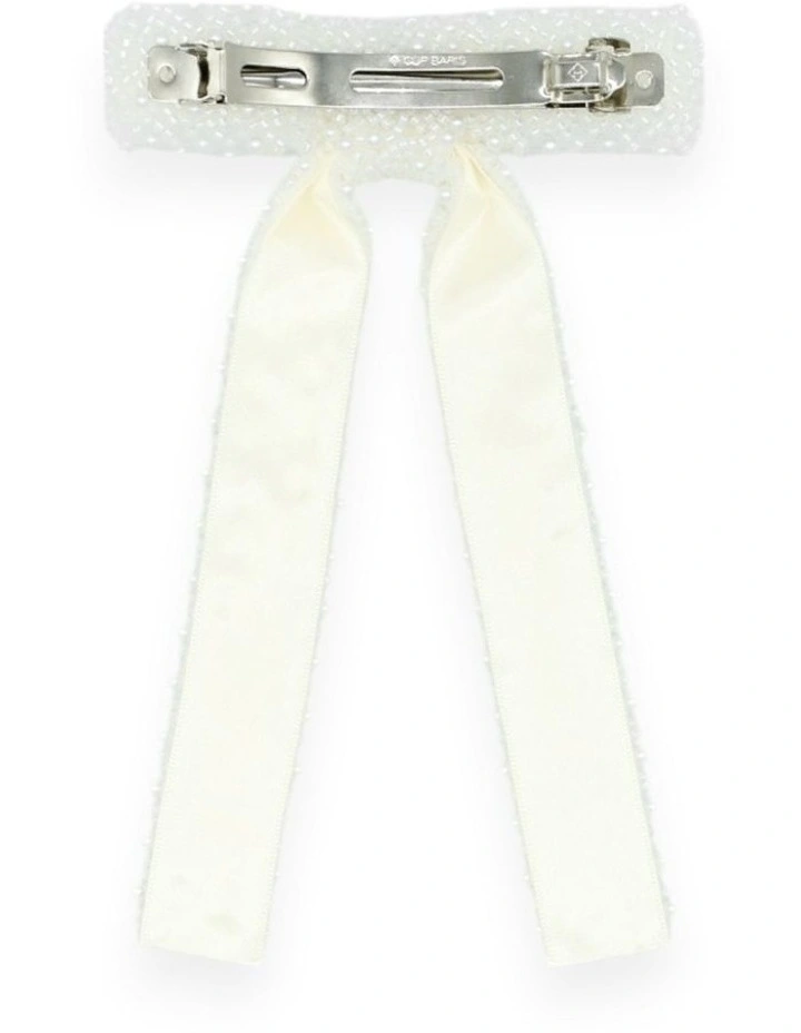 Vanessa Hair Bow in White image 4