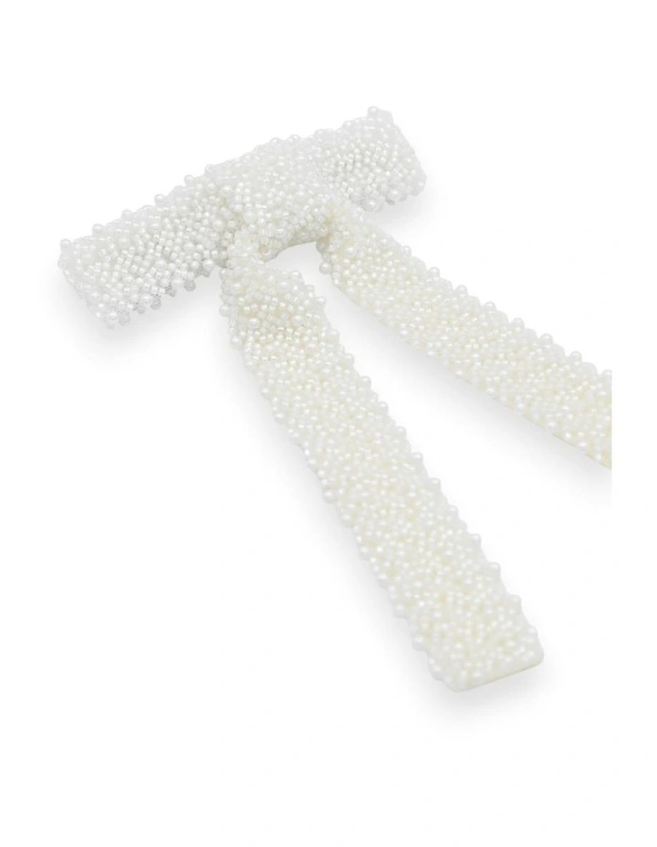 Vanessa Hair Bow in White image 5