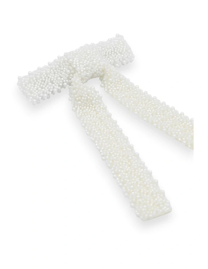 Vanessa Hair Bow in White image 5