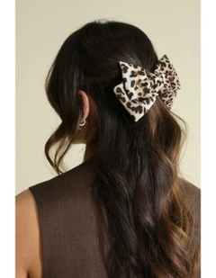 Bliss Hair Bow in Brown