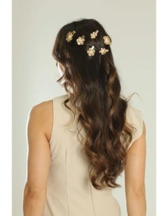 Bloom Hair Clip Set in Gold