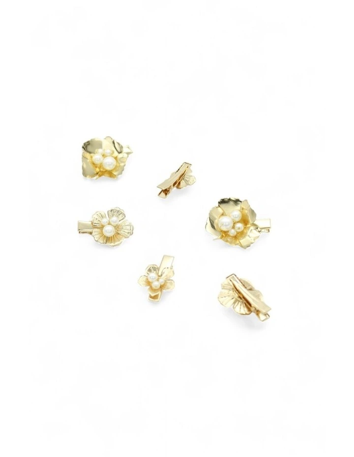 Bloom Hair Clip Set in Gold image 4