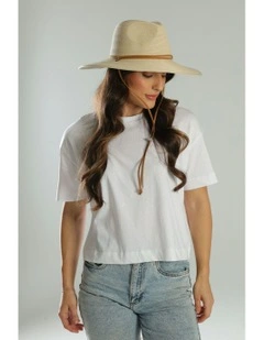 Dina Fedora in Beige