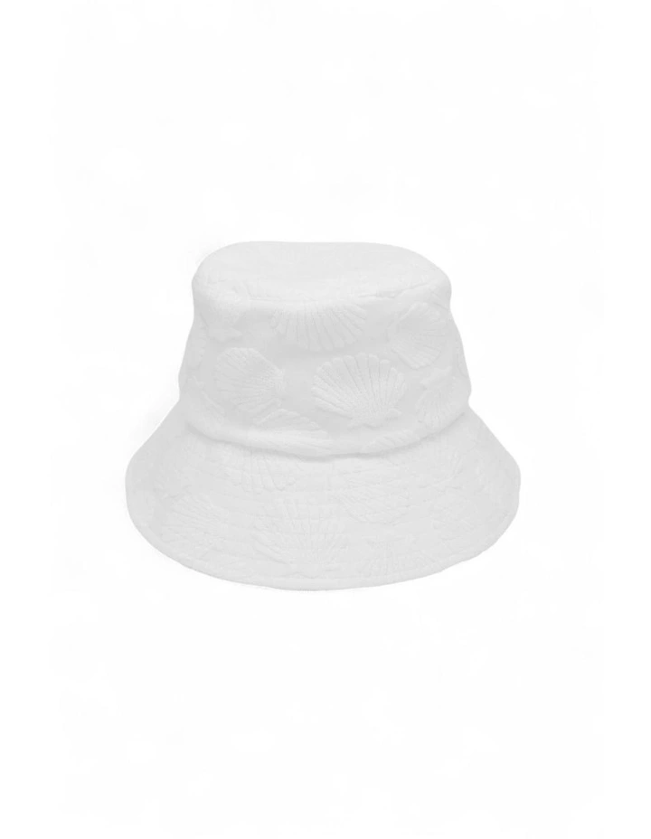 Sora Terry Bucket Hat in White image 1