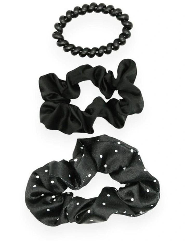 Mara Scrunchie Set in Black image 3