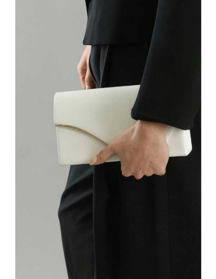 Jordana Clutch in White image 6
