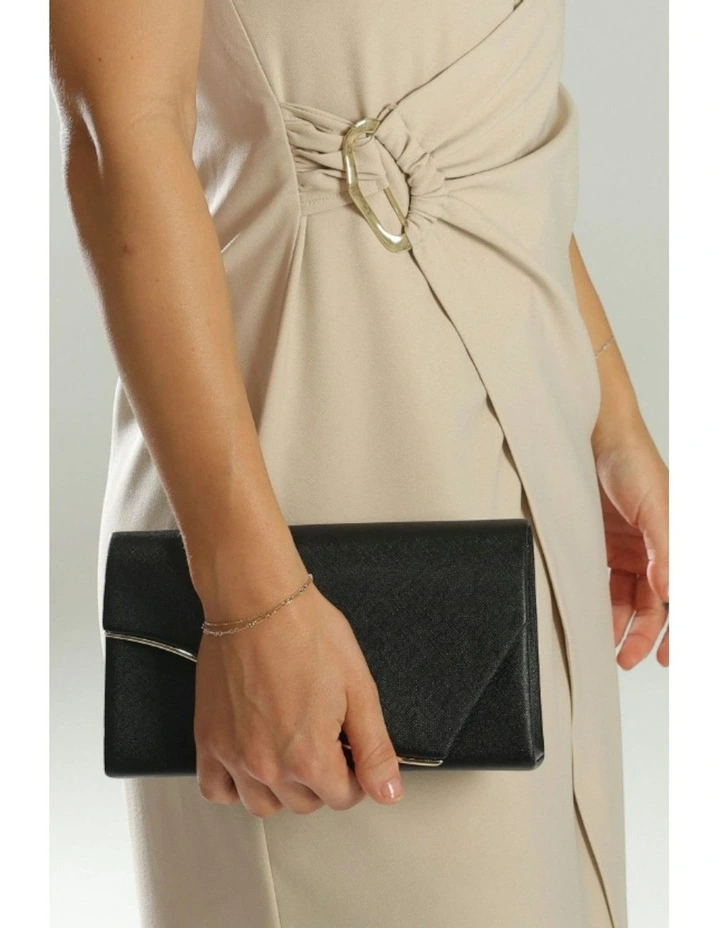Jordana Clutch in Black image 4