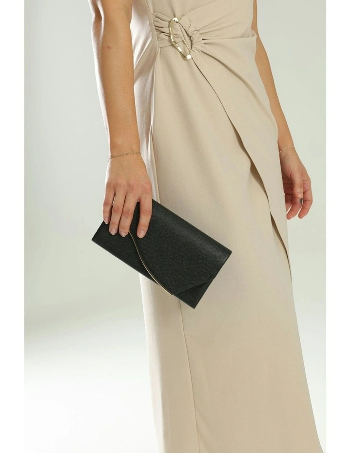 Jordana Clutch in Black image 7