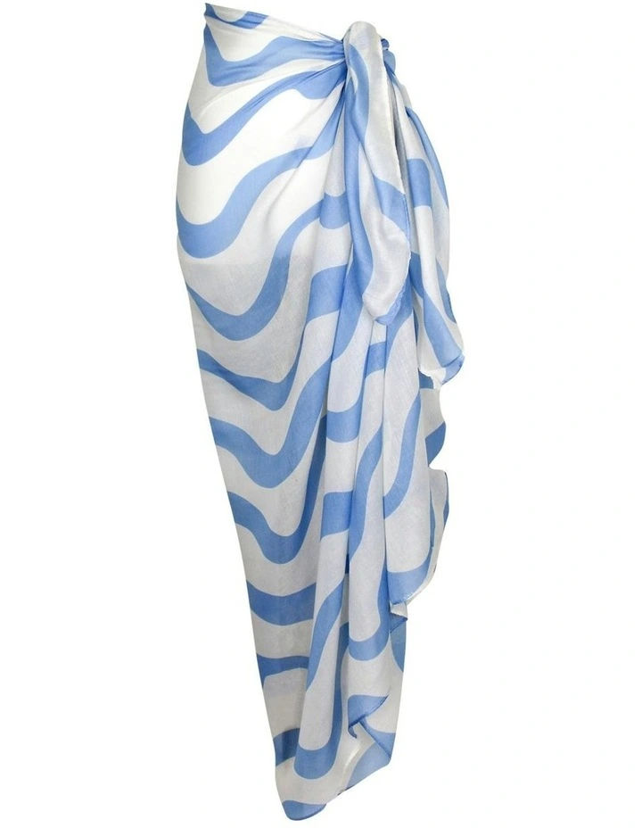 Flow Beach Sarong in Blue image 1