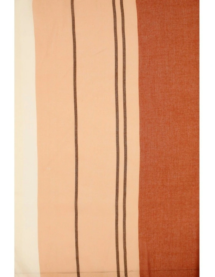 Arianna Striped Beach Sarong in Tan Brown image 3