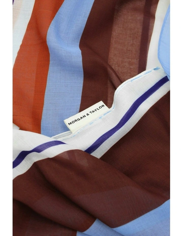 Seaside Stripe Beach Sarong in Multi image 4