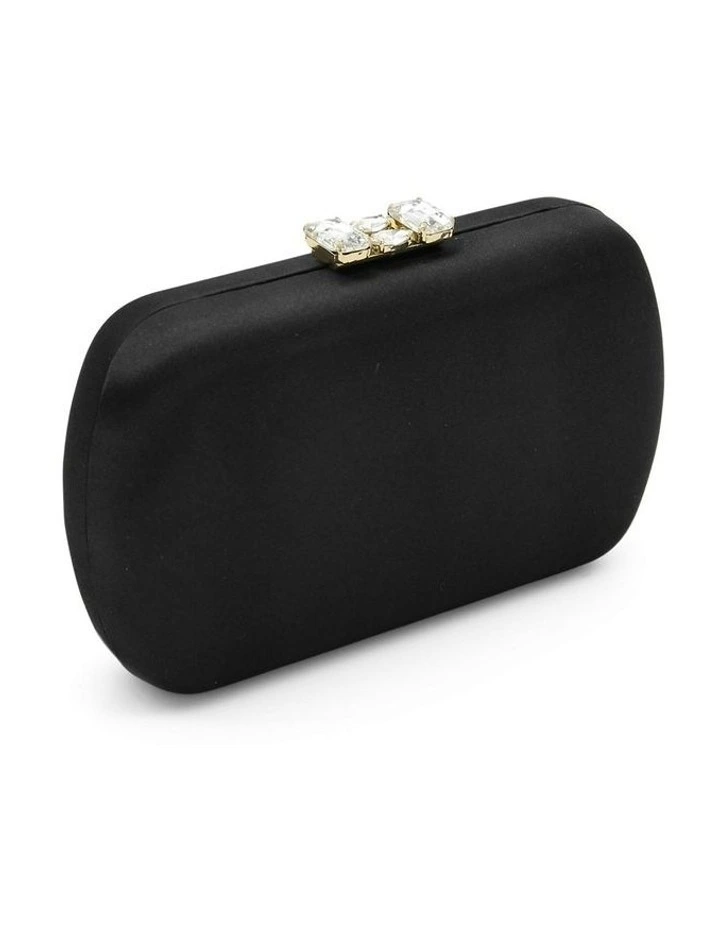 Posey Satin Clutch in Black image 2