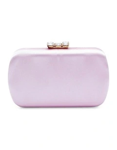 Posey Satin Clutch in Pink