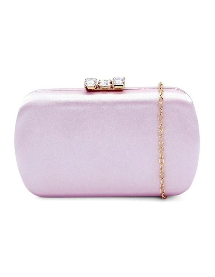 Posey Satin Clutch in Pink image 2