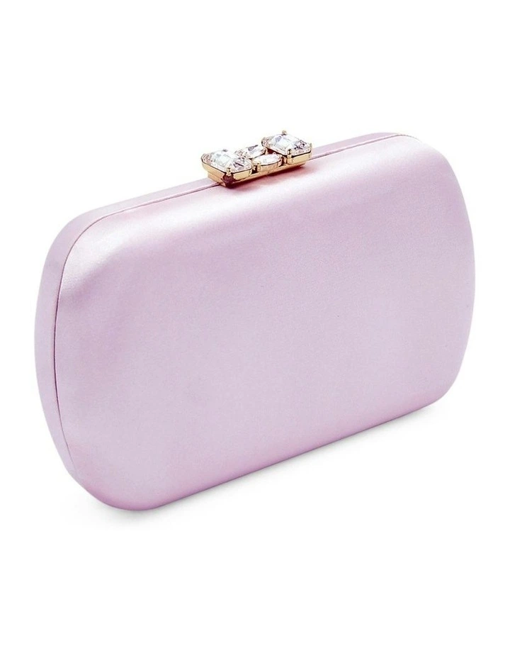 Posey Satin Clutch in Pink image 3
