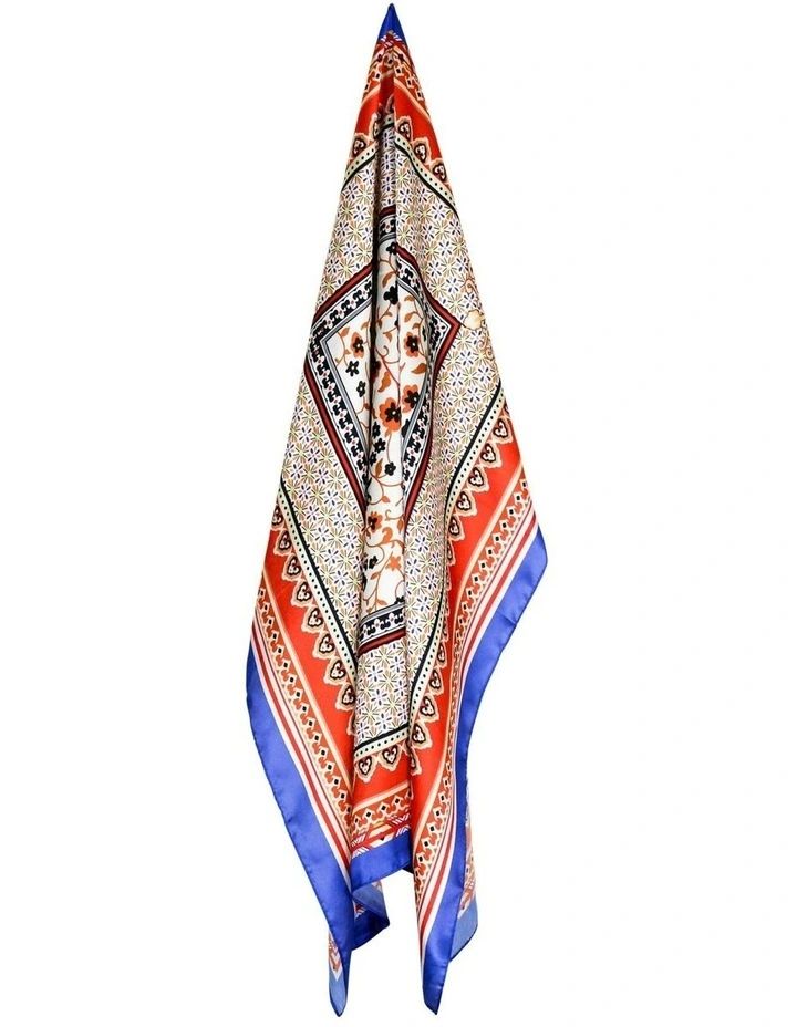 Shae Hair Scarf Pack in Orange and Blue image 4