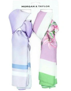 Kali Hair Scarf Pack in Pink and Green