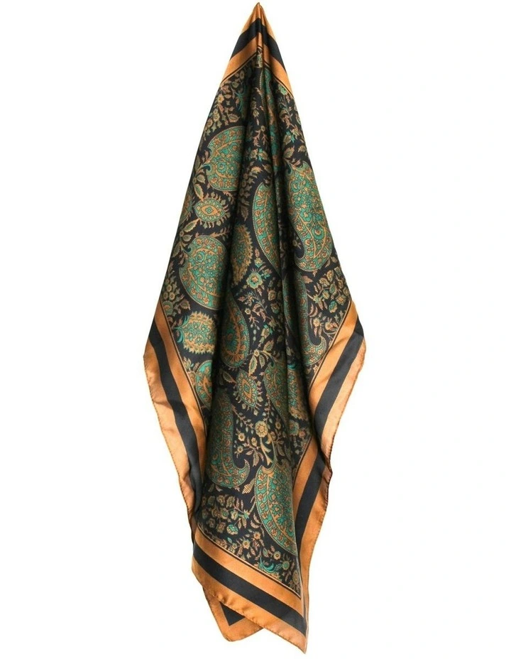 Sasha Hair Scarf in Brown Paisley image 2