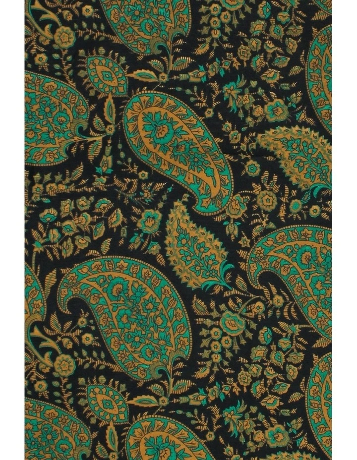 Sasha Hair Scarf in Brown Paisley image 3