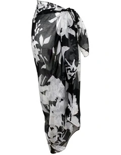 Tallulah Beach Sarong in Black