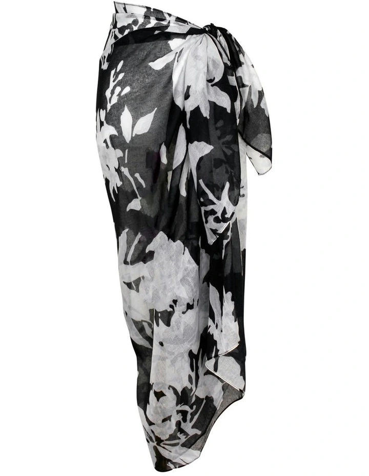 Tallulah Beach Sarong in Black image 1