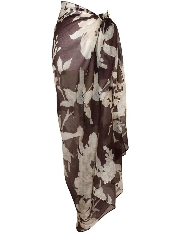 Tallulah Beach Sarong in Brown image 1