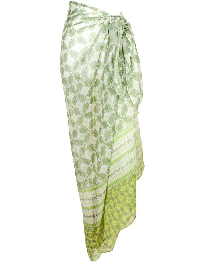 Caicos Beach Sarong in Green image 1
