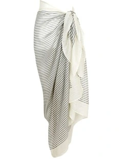 Mara Beach Sarong in White