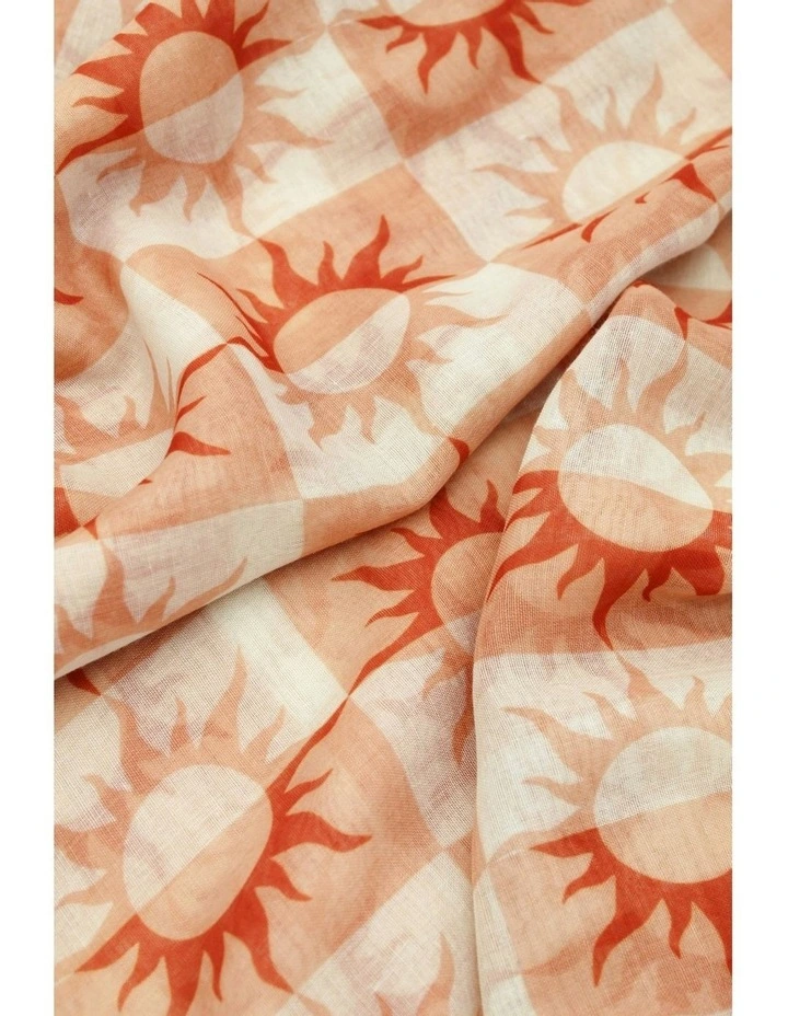 Del Sol Beach Sarong in Rust Red image 3