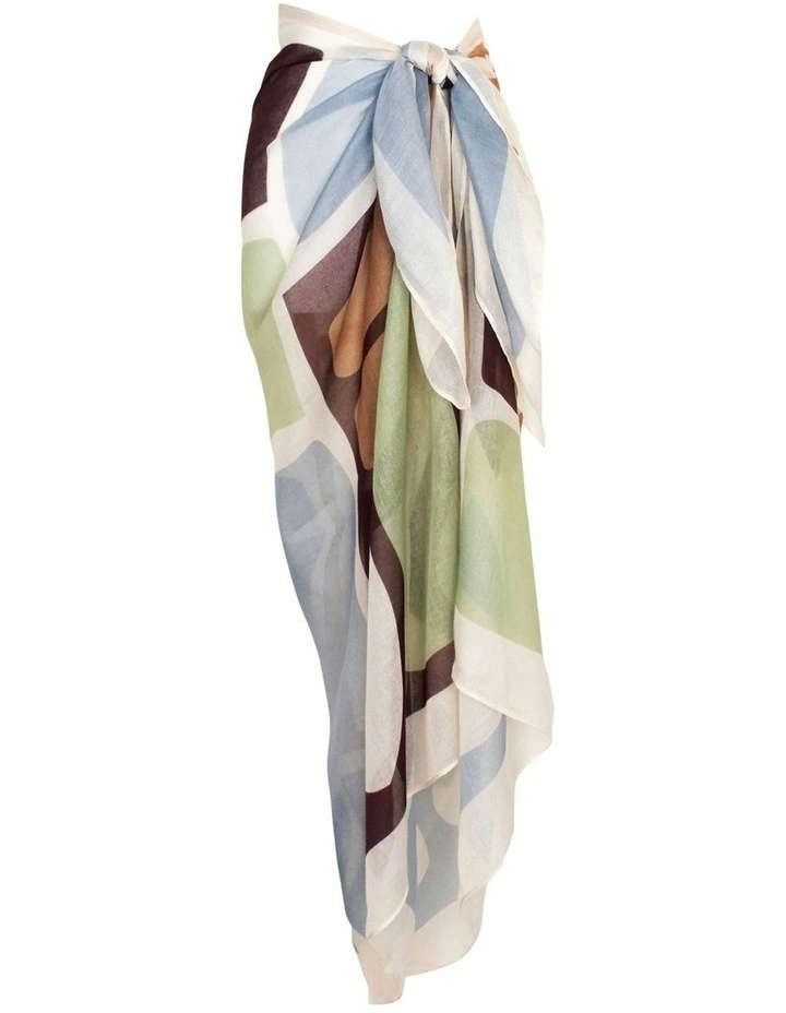 Aquata Beach Sarong in Blue image 1