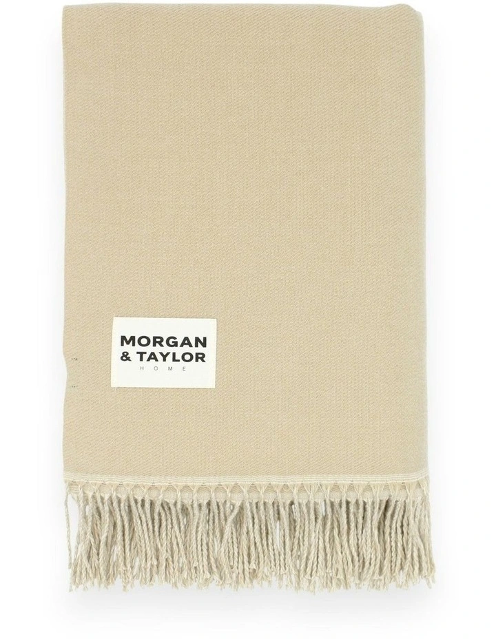 Abstract Artist Throw Blanket in Beige image 1