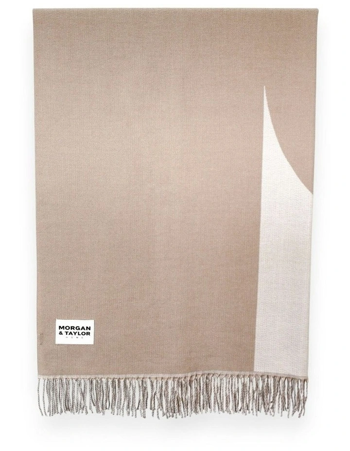 Abstract Artist Throw Blanket in Beige image 2