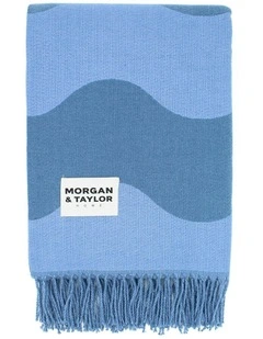 Making Waves Throw Blanket in Navy Blue