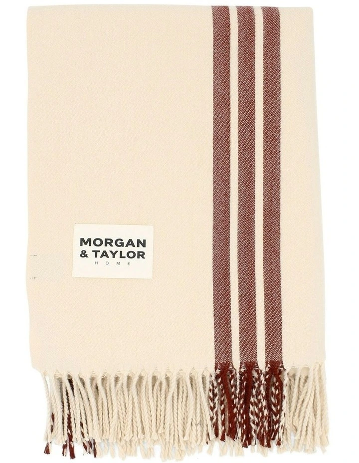 Freya Throw Blanket in Beige image 2