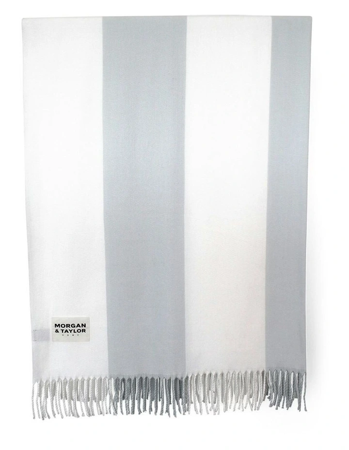 August Stripe Throw Blanket in Blue image 1