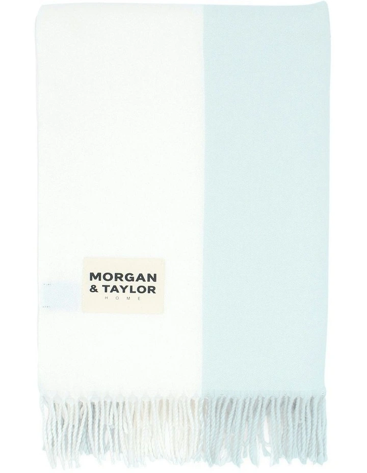 August Stripe Throw Blanket in Blue image 2