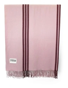 Sawyer Stripe Throw Blanket in Pink