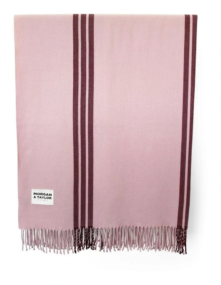 Sawyer Stripe Throw Blanket in Pink image 1