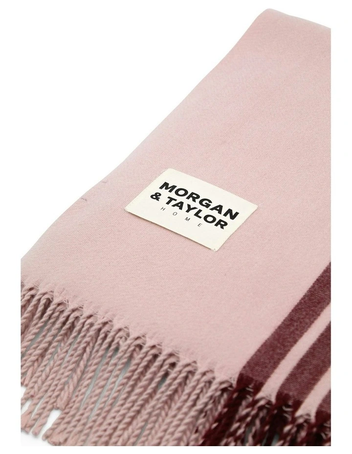 Sawyer Stripe Throw Blanket in Pink image 3