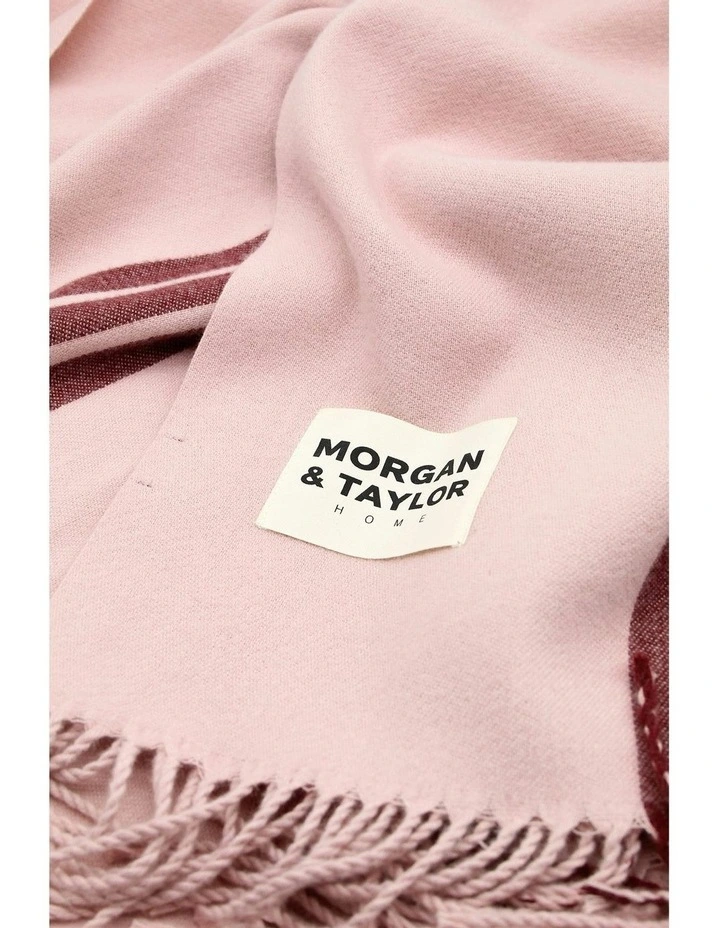 Sawyer Stripe Throw Blanket in Pink image 4