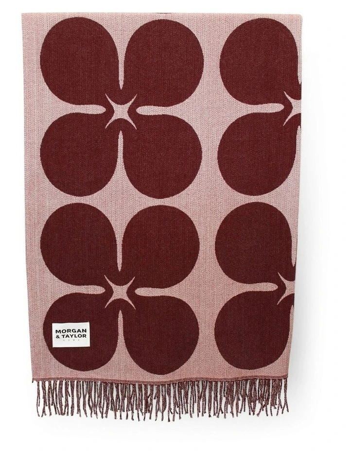 Ginger Retro Throw Blanket in Brown image 1