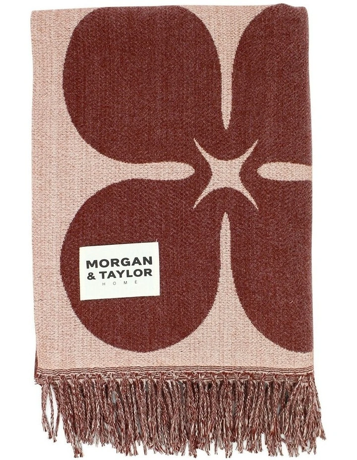 Ginger Retro Throw Blanket in Brown image 2